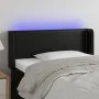 Cabecero con LED cuero sintético negro 103x16x78/88 cm de vidaXL, Cabeceros y pies de cama - Ref: Foro24-3123180, Precio: 48,...