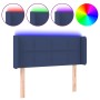 Blue fabric headboard with LED 103x16x78/88 cm by vidaXL, Headboards and footboards - Ref: Foro24-3123232, Price: 54,09 €, Di...