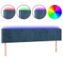 LED-Kopfteil aus dunkelblauem Samt, 183 x 16 x 78/88 cm von vidaXL, Kopf- und Fußteile - Ref: Foro24-3123300, Preis: 87,39 €,...