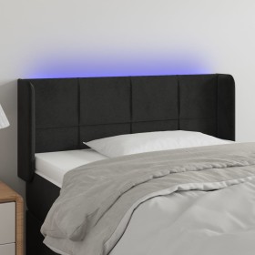 Kopfteil aus schwarzem Samt mit LED 103x16x78/88 cm von vidaXL, Kopf- und Fußteile - Ref: Foro24-3123280, Preis: 59,34 €, Rab...