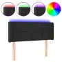 Black velvet headboard with LED 103x16x78/88 cm by vidaXL, Headboards and footboards - Ref: Foro24-3123280, Price: 62,36 €, D...
