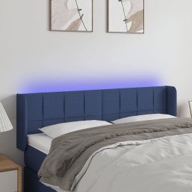 Kopfteil aus blauem Stoff mit LED 147x16x78/88 cm von vidaXL, Kopf- und Fußteile - Ref: Foro24-3123240, Preis: 66,90 €, Rabat...