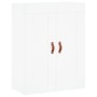 Aparador alto madera contrachapada blanco 69,5x34x180 cm
