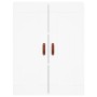 Aparador alto madera contrachapada blanco 69,5x34x180 cm