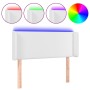 Headboard with LED white synthetic leather 103x16x78/88 cm by vidaXL, Headboards and footboards - Ref: Foro24-3123181, Price:...