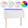Headboard with LED white synthetic leather 103x16x78/88 cm by vidaXL, Headboards and footboards - Ref: Foro24-3123181, Price:...