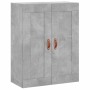 Aparador alto madera contrachapada gris hormigón 69,5x34x180 cm