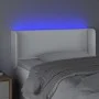 Headboard with LED white synthetic leather 103x16x78/88 cm by vidaXL, Headboards and footboards - Ref: Foro24-3123181, Price:...