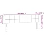 Kopfteil aus schwarzem Stoff mit LED 203x16x78/88 cm von vidaXL, Kopf- und Fußteile - Ref: Foro24-3123260, Preis: 72,30 €, Ra...