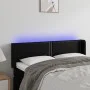 Cabecero con LED cuero sintético negro 147x16x78/88 cm de vidaXL, Cabeceros y pies de cama - Ref: Foro24-3123186, Precio: 61,...