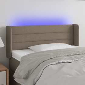 Kopfteil mit LED aus taupegrauem Stoff 103x16x78/88 cm von vidaXL, Kopf- und Fußteile - Ref: Foro24-3123370, Preis: 47,47 €, ...