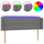 Dark gray fabric headboard with LED 147x16x78/88 cm by vidaXL, Headboards and footboards - Ref: Foro24-3123235, Price: 79,13 ...