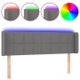 Kopfteil aus dunkelgrauem Stoff mit LED 147x16x78/88 cm von vidaXL, Kopf- und Fußteile - Ref: Foro24-3123235, Preis: 79,76 €,...
