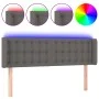 Kopfteil mit LED-grauem Kunstleder 147x16x78/88 cm von vidaXL, Kopf- und Fußteile - Ref: Foro24-3123330, Preis: 65,52 €, Raba...