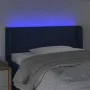 Blue fabric headboard with LED 83x16x78/88 cm by vidaXL, Headboards and footboards - Ref: Foro24-3123216, Price: 45,87 €, Dis...