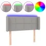 Light gray fabric headboard with LED 103x16x78/88 cm by vidaXL, Headboards and footboards - Ref: Foro24-3123226, Price: 56,43...