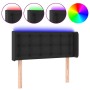Kopfteil mit LED, schwarzem Kunstleder, 103 x 16 x 78/88 cm von vidaXL, Kopf- und Fußteile - Ref: Foro24-3123320, Preis: 47,0...