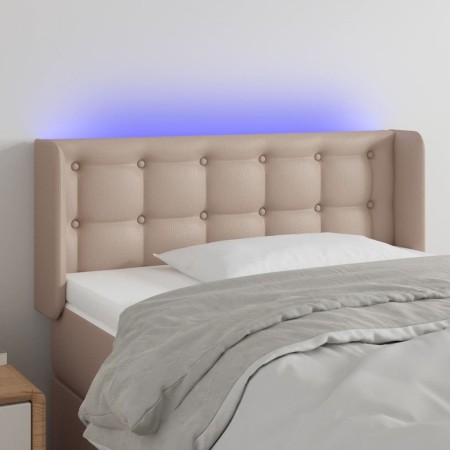 Kopfteil mit LED-Cappuccino-Kunstleder 103x16x78/88 cm von vidaXL, Kopf- und Fußteile - Ref: Foro24-3123325, Preis: 63,88 €, ...