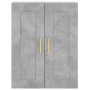 Aparador alto madera contrachapada gris hormigón 69,5x34x180 cm