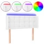 Kopfteil mit LED, weißem Kunstleder, 93 x 16 x 78/88 cm von vidaXL, Kopf- und Fußteile - Ref: Foro24-3123315, Preis: 64,28 €,...