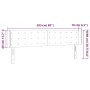 Kopfteil mit LED, weißem Kunstleder, 203 x 16 x 78/88 cm von vidaXL, Kopf- und Fußteile - Ref: Foro24-3123345, Preis: 79,47 €...