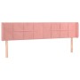 Rosa Samtkopfteil mit LED 183x16x78/88 cm von vidaXL, Kopf- und Fußteile - Ref: Foro24-3123301, Preis: 75,63 €, Rabatt: %