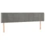 Light gray velvet headboard with LED 183x16x78/88 cm by vidaXL, Headboards and footboards - Ref: Foro24-3123296, Price: 73,73...