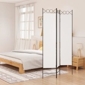 Biombo divisor de 3 paneles de tela blanco 120x200 cm de vidaXL, Divisores de ambientes - Ref: Foro24-350146, Precio: 35,49 €...