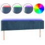 Cabecero con LED de terciopelo azul oscuro 203x16x78/88 cm de vidaXL, Cabeceros y pies de cama - Ref: Foro24-3123306, Precio:...