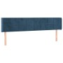 Cabecero con LED de terciopelo azul oscuro 203x16x78/88 cm de vidaXL, Cabeceros y pies de cama - Ref: Foro24-3123306, Precio:...