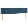Cabecero con LED de terciopelo azul oscuro 203x16x78/88 cm de vidaXL, Cabeceros y pies de cama - Ref: Foro24-3123306, Precio:...