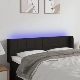 Kopfteil aus schwarzem Stoff mit LED 147x16x78/88 cm von vidaXL, Kopf- und Fußteile - Ref: Foro24-3123236, Preis: 80,32 €, Ra...