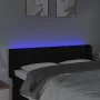 Black fabric headboard with LED 147x16x78/88 cm by vidaXL, Headboards and footboards - Ref: Foro24-3123236, Price: 73,13 €, D...