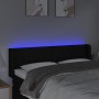 Cabecero con LED de tela negro 147x16x78/88 cm de vidaXL, Cabeceros y pies de cama - Ref: Foro24-3123236, Precio: 70,33 €, De...