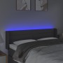 Kopfteil aus dunkelgrauem Stoff mit LED 147x16x78/88 cm von vidaXL, Kopf- und Fußteile - Ref: Foro24-3123375, Preis: 69,76 €,...