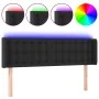 Kopfteil mit LED, schwarzem Kunstleder, 147 x 16 x 78/88 cm von vidaXL, Kopf- und Fußteile - Ref: Foro24-3123326, Preis: 76,0...