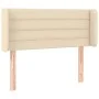 Cream fabric headboard with LED 103x16x78/88 cm by vidaXL, Headboards and footboards - Ref: Foro24-3123371, Price: 55,31 €, D...