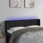 Kopfteil aus schwarzem Samt mit LED 147x16x78/88 cm von vidaXL, Kopf- und Fußteile - Ref: Foro24-3123286, Preis: 66,09 €, Rab...