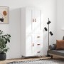 Aparador alto madera contrachapada blanco 69,5x34x180 cm