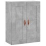 Aparador alto madera contrachapada gris hormigón 69,5x34x180 cm