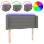 Dark gray fabric headboard with LED 83x16x78/88 cm by vidaXL, Headboards and footboards - Ref: Foro24-3123351, Price: 48,62 €...