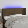 Kopfteil mit LED aus dunkelbraunem Stoff 83x16x78/88 cm von vidaXL, Kopf- und Fußteile - Ref: Foro24-3123213, Preis: 51,92 €,...