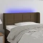 Kopfteil mit LED aus dunkelbraunem Stoff 83x16x78/88 cm von vidaXL, Kopf- und Fußteile - Ref: Foro24-3123213, Preis: 54,84 €,...