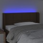 Kopfteil mit LED aus dunkelbraunem Stoff 83x16x78/88 cm von vidaXL, Kopf- und Fußteile - Ref: Foro24-3123213, Preis: 51,92 €,...