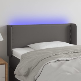 Kopfteil mit LED-grauem Kunstleder 93x16x78/88 cm von vidaXL, Kopf- und Fußteile - Ref: Foro24-3123178, Preis: 51,72 €, Rabat...