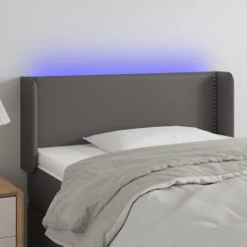 Kopfteil mit LED-grauem Kunstleder 93x16x78/88 cm von vidaXL, Kopf- und Fußteile - Ref: Foro24-3123178, Preis: 53,49 €, Rabat...