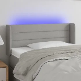 Light gray fabric headboard with LED 103x16x78/88 cm by vidaXL, Headboards and footboards - Ref: Foro24-3123366, Price: 48,65...