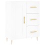 Aparador alto madera contrachapada blanco 69,5x34x180 cm