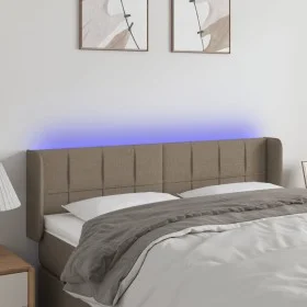 Headboard with LED in taupe gray fabric 147x16x78/88 cm by vidaXL, Headboards and footboards - Ref: Foro24-3123238, Price: 65...