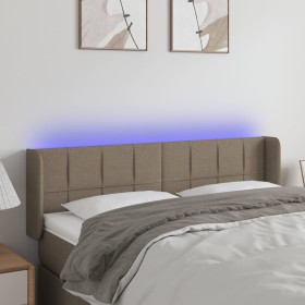 Kopfteil mit LED aus taupegrauem Stoff 147x16x78/88 cm von vidaXL, Kopf- und Fußteile - Ref: Foro24-3123238, Preis: 64,87 €, ...